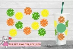 citrus fruits svg for Full Wrap Venti Cold Cup 24 oz Product Image 2