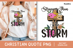 Christian Quote Sublimation - Faith Saying | Stronger Product Image 1