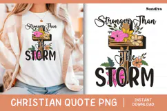 Christian Quote Sublimation - Faith Saying | Stronger Product Image 1