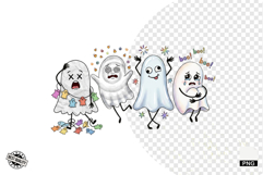 Cartoonish Halloween Ghosts PNG Product Image 1