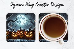Halloween Pumpkin Mug coaster | Coaster | Sublimation Design Product Image 1