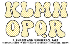 Gingham Plaid Alphabet Letters &amp; Numbers Clipart PNG 300DPI Product Image 3
