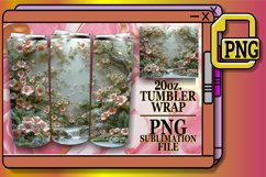 3D Floral Fantasy Tumbler Design 20oz Product Image 1