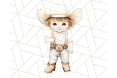 Cowboy Clipart PNG, Kid Western Country Graphic Product Image 5