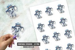 Cute elephant sticker, Baby elephant sticker png Product Image 1