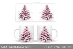 Christmas Tree Mug Sublimation. Christmas Tree Mug Design Product Image 1