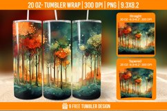 Forest Tumbler Wrap Designs, Sublimation Wrap Product Image 1