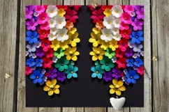 3 D Flowers | 14 Summer Skinny tumbler Sublimation designs Product Image 13