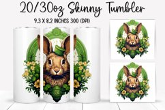 St. Patrick&#039;s Day Bunny - Tumbler Sublimation Design Product Image 1