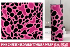 Pink Cheetah Leopard Tumbler Wraps Product Image 1