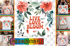 Unique Tote Bag Art Magic PNG, Flower Quote Product Image 1