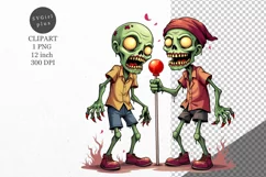 Halloween clipart, Zombie clipart, Autumn clipart Product Image 1