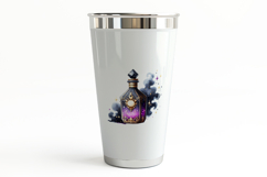 Gothic Ornate Perfume Bottle Galaxy Effect Halloween PNG Product Image 3