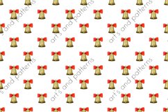 bells watercolor pattern | bells watercolor digital paper Product Image 2