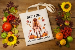Just a girl who loves sweater weather | Fall Sublimation PNG Product Image 3