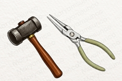 20 Vintage Artisan Tools PNG Bundle | Antique Clipart set Product Image 2