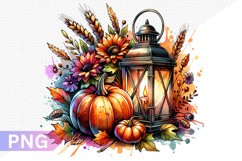 Autumn Harvest Pumpkin Sublimation - Pumpkin Clipart Design Product Image 1
