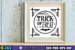 Trick or treat SVG, Vintage Halloween Sign SVG Product Image 4