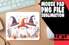 Cute Halloween Mouse Pad Watercolor Ghosts PNG Product Image 1