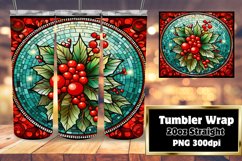 Christmas Cheer Stained Glass 3D Tumbler 20oz Product Image 1