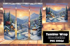 Vibrant Xmas Joy Village Wrap 20oz Product Image 1