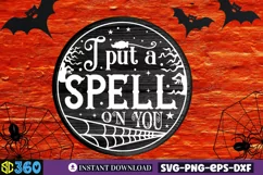 I put a spell on you SVG, Halloween Door Sign SVG Product Image 3
