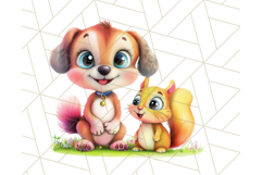 Cute Animal Friends Clipart PNG, Bright Spring Animal Duos Product Image 5