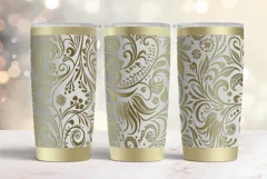 20oz Tumbler laser svg|Seamless Vintage Floral pattern wrap Product Image 2