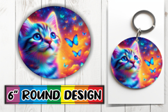 Radiant Circle Ornaments Design PNG, Cat Product Image 1