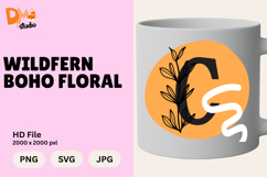 Wildfern Boho Floral Monogram Product Image 1