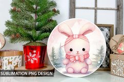 Christmas Snowman Round Sign - Snowman Round Sublimation Product Image 1
