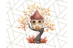 Autumn Treehouse & Woodland Cabin PNG Clipart Product Image 5