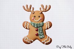 Christmas Gingerbread Man Clipart PNG Product Image 1
