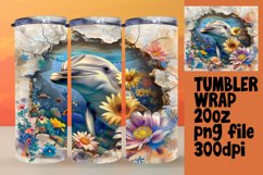 Tumbler Wrap: 3D Animals in Hole with Spring Flowers Product Image 1