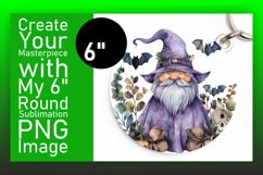 Autumn Harvest Gnome Round Design Whimsical Elegance PNG Product Image 1
