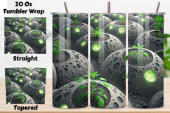 3D Lunar Agriculture Seamless Tumbler Wrap - Moon Soil Textu Product Image 1
