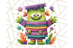Kawaii Halloween Clipart Cute Kids and Candy Elements Png Product Image 5