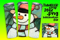 Christmas 3D Snowman Tumbler Wrap Design Product Image 1
