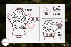 Christmas Angel Santa Tracker Ornament SVG | Laser Cut Product Image 4