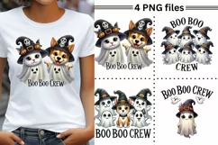 Boo Boo Crew Ghost Shirt PNG, Halloween Design Sublimation Product Image 1