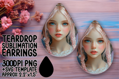 Elegant Teardrop Earrings Design Template , Fairy Product Image 1