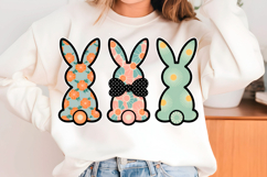 Floral Easter Bunny PNG Product Image 1