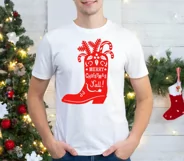 Cowboy Merry Christmas svg, png Cowboy boot silhouette Print Product Image 6