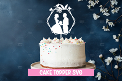 Wedding cake topper, Paper Cut, Wedding SVG Product Image 1