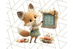 Acorn Village Clipart PNG, Fall Animal Png Product Image 5