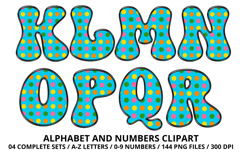 Summer Alphabet &amp; Numbers PNG Clipart Doodle Letters 300 DPI Product Image 3