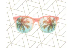 Coral and Aqua Summer Clipart PNG Pastel Tropical Icons Product Image 5