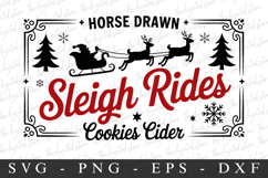 Horse Drawn Sleigh Rides Cookies Cider Svg | Christmas svg Product Image 1