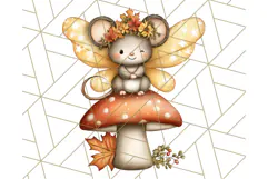 Fall Fairy Animal Clipart PNG, Woodland Creatures With Wings Product Image 5