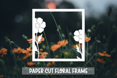 Paper cut Floral Frame SVG Cricut,Silhouette Craft Product Image 1